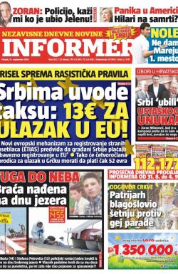 Informer - broj 1332, 13. sep 2016.