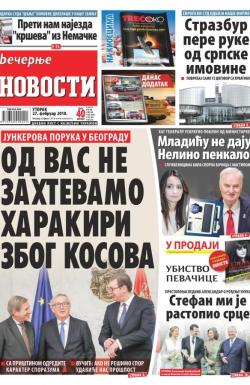 Večernje novosti - broj 2892, 27. feb 2018.