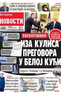 Večernje novosti - broj 3706, 6. sep 2020.