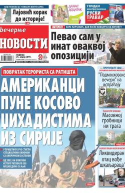 Večernje novosti - broj 3223, 21. apr 2019.