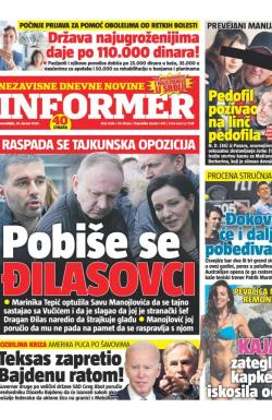 Informer - broj 3586, 29. jan 2024.
