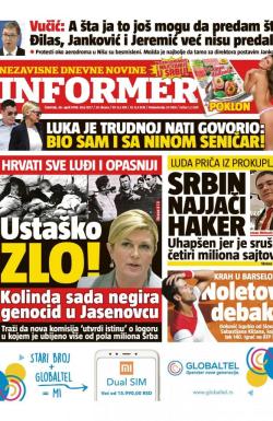Informer - broj 1827, 26. apr 2018.