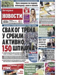 Večernje novosti - broj 2002, 4. sep 2016.