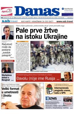 Danas - broj 6041, 14. apr 2014.