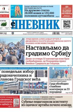 Dnevnik - broj 27999, 22. feb 2025.