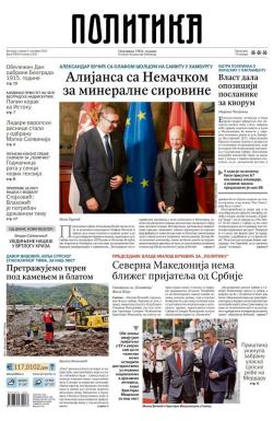 Politika - broj 39820, 8. okt 2024.