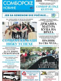 Somborske novine - broj 3386, 17. maj 2019.