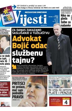 Vijesti - broj 6327, 5. nov 2015.
