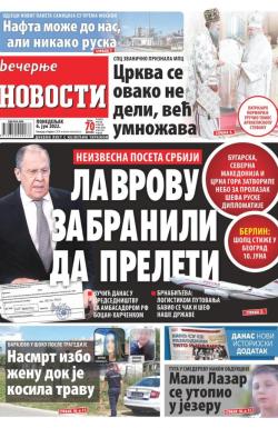 Večernje novosti - broj 4330, 6. jun 2022.