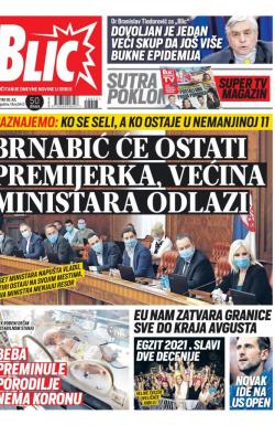 Blic - broj 8413, 30. jul 2020.