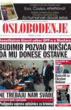 Oslobođenje - broj 24.075, 15. dec 2013.