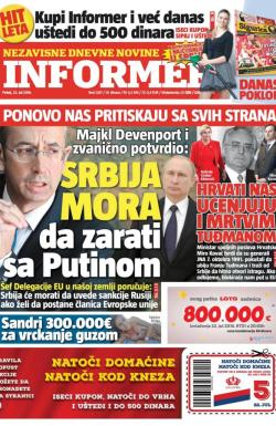 Informer - broj 1287, 22. jul 2016.
