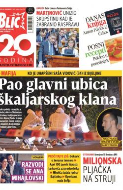 Blic - broj 7109, 26. nov 2016.