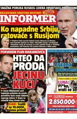 Informer - broj 1671, 20. okt 2017.