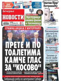 Večernje novosti - broj 3155, 20. nov 2018.