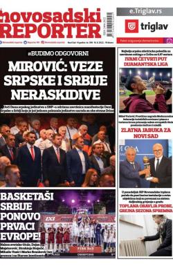 Novosadski reporter - broj 396, 16. sep 2022.