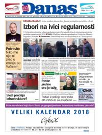 Danas - broj 7392, 25. dec 2017.