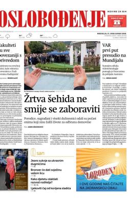 Oslobođenje - broj 25702, 17. jun 2018.