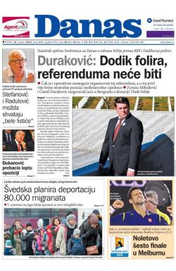 Danas - broj 6696, 29. jan 2016.