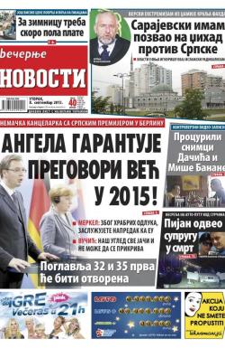 Večernje novosti - broj 1644, 8. sep 2015.