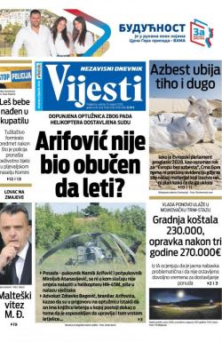 Vijesti - broj 8029, 15. avg 2020.