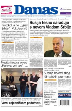 Danas - broj 5455, 5. sep 2012.