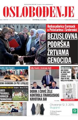 Oslobođenje - broj 24.527, 12. mar 2015.