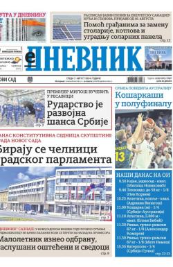 Dnevnik - broj 27807, 7. avg 2024.