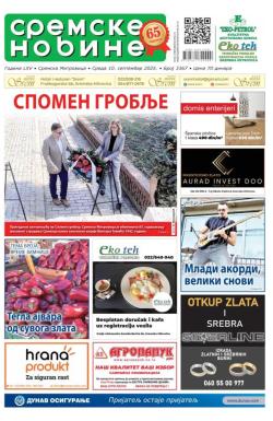 Sremske Novine - broj 3367, 10. sep 2025.