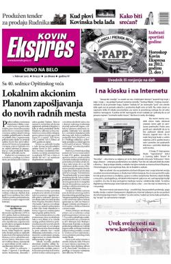 Kovin Ekspres - broj 51, 1. feb 2012.