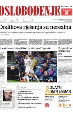 Oslobođenje - broj 26777, 2. sep 2021.