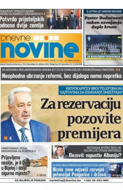 Dnevne novine - broj 3011, 4. jun 2021.