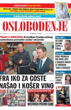Oslobođenje - broj 24.551, 5. apr 2015.