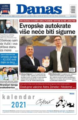 Danas - broj 8474, 11. dec 2020.