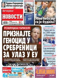 Večernje novosti - broj 3165, 30. nov 2018.