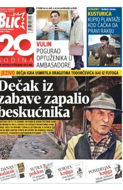 Blic - broj 7128, 15. dec 2016.