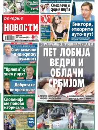 Večernje novosti - broj 1656, 20. sep 2015.