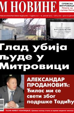 M Novine, Sr. Mitrovica - broj 578, 16. jan 2013.