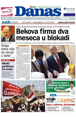 Danas - broj 5758, 5. jul 2013.