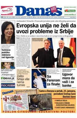 Danas - broj 5595, 23. jan 2013.