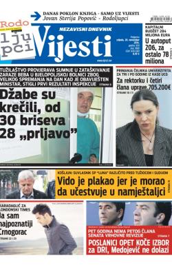 Vijesti - broj 5988, 26. nov 2014.