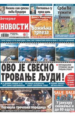 Večernje novosti - broj 1401, 5. jan 2015.