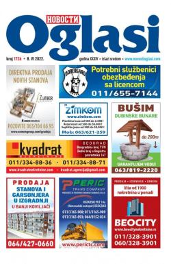 Novosti oglasi - broj 1726, 8. jun 2022.