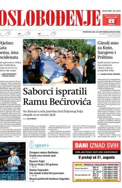 Oslobođenje - broj 25786, 10. sep 2018.