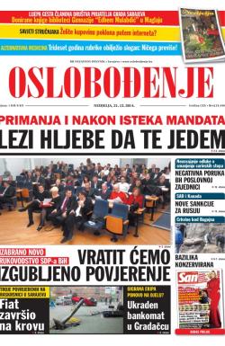 Oslobođenje - broj 24.446, 21. dec 2014.