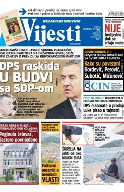 Vijesti - broj 6240, 10. avg 2015.