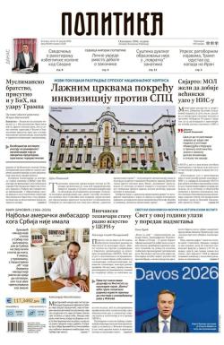 Politika - broj 40269, 16. jan 2026.