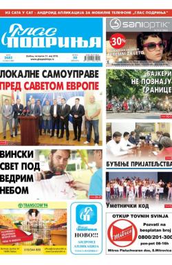 Glas Podrinja - broj 3683, 31. maj 2018.