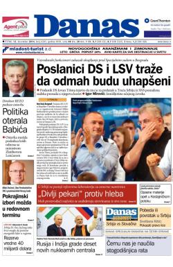 Danas - broj 6283, 12. dec 2014.