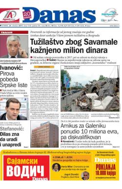 Danas - broj 7330, 24. okt 2017.